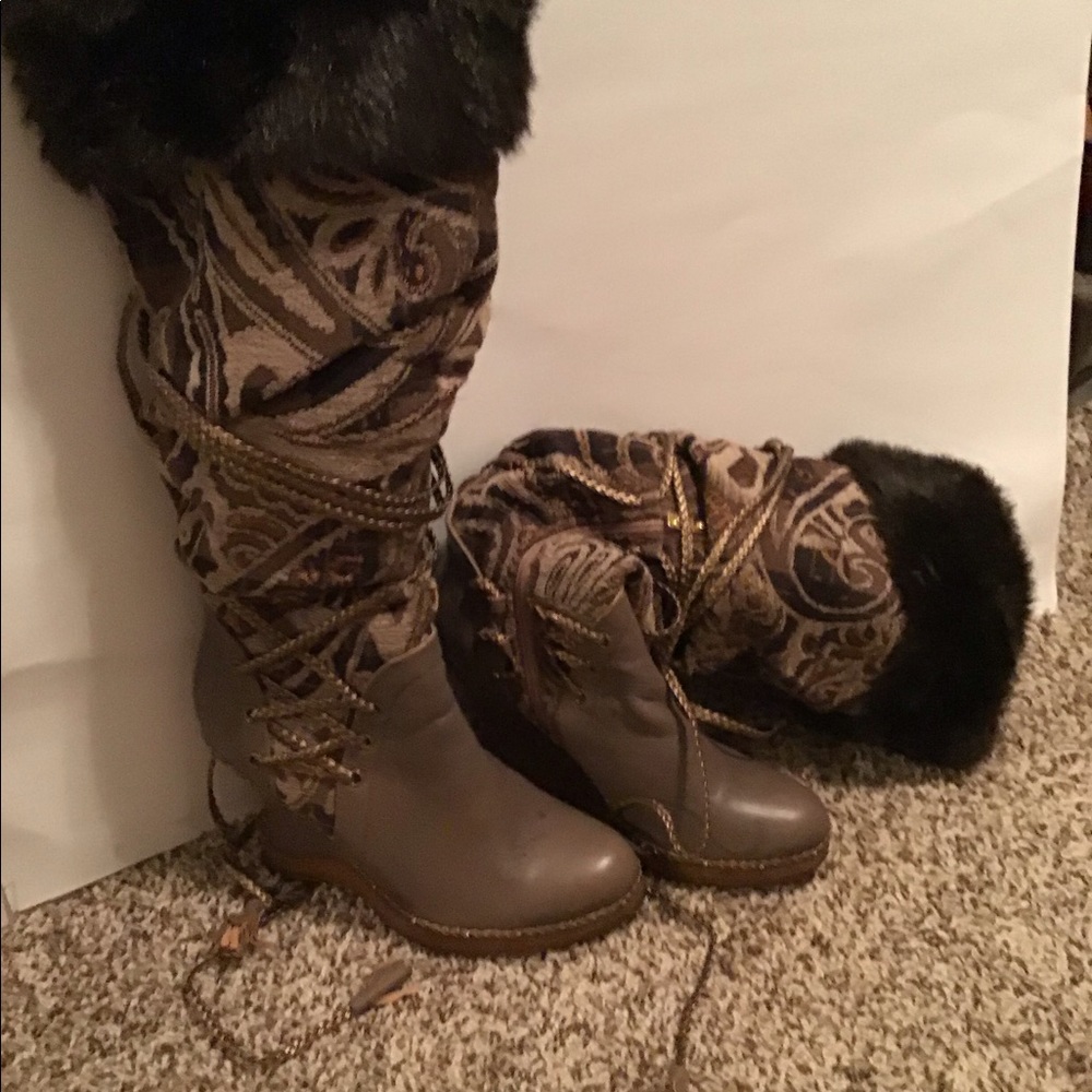 👢🖤Boots with Fur🖤👢